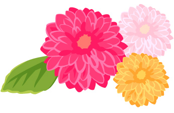 ダリア フリー素材 かわいい花のイラストのまとめ 個人 商用利用フリー Naver まとめ
