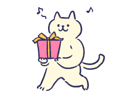 擬人化 | プレゼントを運ぶ猫