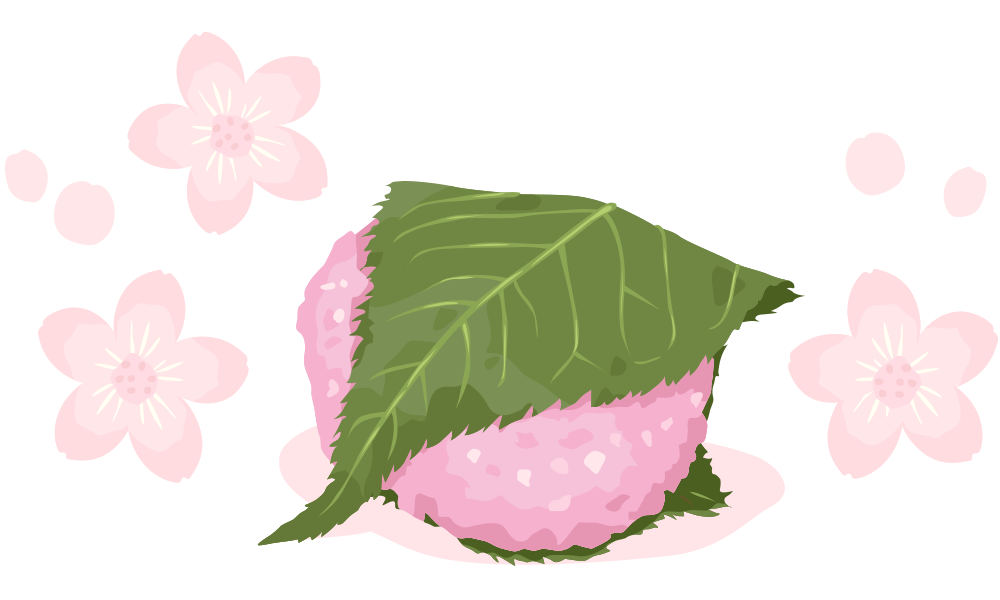 桜餅 ガーリー素材 ふんわり可愛い無料イラスト素材 ふんわり可愛い無料イラスト素材